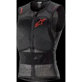 Alpinestars 6508123-009-S, Männlich, Motorrad-Weste, Schwarz, Rot, Transparent, S