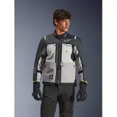 Alpinestars Cusco Drystar wasserdichte Motorrad Textiljacke, dunkelgrau/hellgrau, L