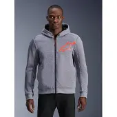Alpinestars Chrome V2 Sport Kapuzenjacke Gray Heather Red Fluo, Größe: XL