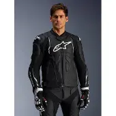 Alpinestars Dusk Lederjacke Herren Büffelleder schwarz, 48