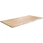 DELIFE Esstischplatte Edge 200x100x2,5-3 Eiche Natur Live-Edge