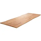DELIFE Esstischplatte Edge 260x100cm Akazie Natur Live-Edge