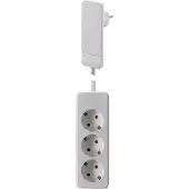 Bachmann Flat Plug CEE7/7 weiss, 1,6m 3xCEE7/3