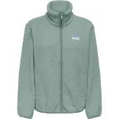 ONLY Plüschjacke "ONLEVA LIFE TEDDY JACKET CC OTW", Damen, Gr. S, grün (grün milieu), Plüsch, Obermaterial: 100% Polyester, unifarben, regular fit normal, Jacken Plüschjacke, Kunstfaser