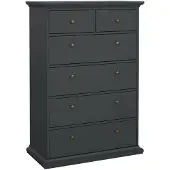 Dmora Kommode - Grau 48,5x96,2x139,48h cm