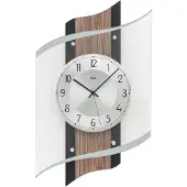 AMS F5519 Funkwanduhr mit Fossilstruktur-Aluminium-Veredelung