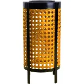 Näve LED Solarleuchte "PATTI", Lampe für den Außenbereich im Asia-Style, aus Metall und Kunststoff in natur, 26 cm hoch, Ø 12,3 cm, LED Platine – mit Schiebeschalter – Dämmerungssensor