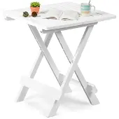 Dmora Elpino - Gartentisch, 44x44x50h cm, Weiß, 2 Personen, Italy
