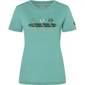 Super.natural - Women's Surfing Flowers Tee - Merinoshirt Gr XL grün/ various