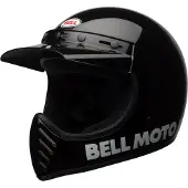 Bell Moto-3 Classic Black Crosshelm Unisex Fiberglass schwarz, L