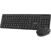Subblim SUBKBC-CSSW10, Kabelgebunden, RF Wireless, Membran Key Switch, QWERTY, Schwarz, Maus enthalten