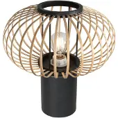 Anne Light & Home Tischleuchte Bloeba, schwarz, Bambusstreben, Ø 31 cm