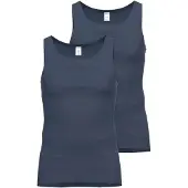 Ammann Unterhemd "2er Pack Unterhemd Day Classic", Herren, Gr. 5, N-Gr, blau (nightblau), Obermaterial: 100% Baumwolle CO., Unterhemden Unterhemd