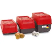 Novaliv Gemüsebox Set rot Kartoffel Aufbewahrungsbox Vorratsdoseset Zwiebeltopf Knoblauchbox Obsttopf