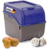 Novaliv 1x Groß 9l Kartoffelhorde marineblau Kartoffelbehälter Kartoffelbeutel Kartoffeleimer Kartoffeldose