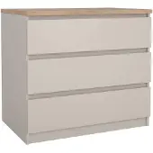 Dmora Kommode Orani 77x50x70,1h cm Beige 3 Schubladen