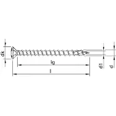 Heco -TOPIX-plus Linsensenkkopf mit Frästaschen Variables Vollgewinde PZD-2 blank, gleitbeschichtet