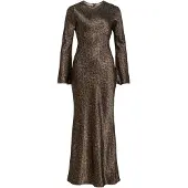 Vila Langarm Maxikleid