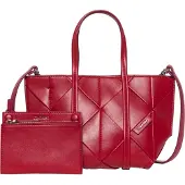Calvin Klein LV04F3580G WOVEN MINI TOTE CROSSBOD Rot