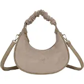 Gallantry Paris Gallantry, Raffinierte Damen Hobo-Handtasche in Samtoptik mit Umhängeriemen, Taupe