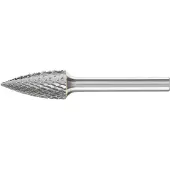PFERD Hartmetall-Frässtift mit 6-mm-Schaft, Geschossform SPG (Spitzbogen), Zahnung 4