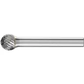 PFERD Hartmetall-Frässtift mit 6-mm-Schaft, Kugelform KUD, Zahnung 4