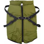 vidaXL Hundemantel Olivegrün L52 Fleece und Polyester