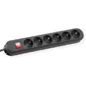Bachmann 381.151K SMART 6xCEE7/3 sw 1xSchalter Strom 3,0m CEE7/7 381151K