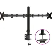 vidaXL Tischhalterung für 2 Monitore Schwarz Stahl VESA 75/100 mm