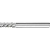 PFERD Hartmetall-Frässtift mit 6-mm-Schaft, Zylinderform ZYA-S, mit Stirnverzahnung, Zahnung 3 PLUS