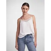 Pieces Trägertop "PCTIFFANY STRAP LACE TOP WVN NOOS BC" Kunstfaser, regular fit