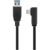 Microconnect USB3.1CA05A, 0,5 m, USB A, USB C, USB 3.2 Gen 2 (3.1 Gen 2), Schwarz