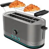 Cecotec 03287, 4 Scheibe(n), Edelstahl, Edelstahl, Drehregler, Tasten, 1400 W