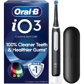 Oral-B iO Series 3 Matt Black mit Reiseetuie, Elektrische Zahnbürste (schwarz, Matt Black)