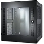 Schneider Electric NetShelter WX 13 HE, vertikale Montageschiene mit Gewindebohrung, Glasfronttür, schwarz, Wandmontiertes Regal, 13U, 90 kg, 42,7 kg, Schwarz