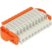 Wago 2734-1110/038-000 1-Leiter-Federleiste,Hebel,Push-in CAGE CLAMP,lichtgrau 27341110038000 - 50 Stück