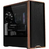 Lian Li Lancool LAN217X, Midi Tower, PC, Schwarz, Holz, ATX, EATX, SSI EEB, Stahl, Gehärtetes Glas, Holz, 18 cm