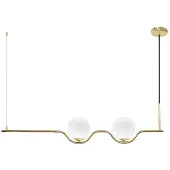 Toolight Pendellampe App981-2Cp Gold 2-Lichtquelle E27 15X104Cm Einstellbar