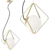 Toolight Pendellampe App1017-1Cp Gold 1-Lichtquelle E27 34X34Cm Einstellbar