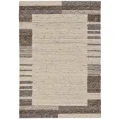 Theko Wollteppich "Ehrwald TK-157", beige, B:170cm H:12mm L:240cm, Schurwolle, Teppiche, Wollteppich, Wendeteppich, besonders flach, handgewebt, reine Wolle, mit Bordüre