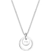 Elli Kette mit Anhänger "Halskette Anhänger Rund mit Kreisen 925 Silber" Gr. 45, silber, Halsketten, Damen, 45, ohne Stein, Silber 925 (Sterlingsilber), Kette mit Anhänger