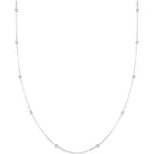 Elli Silberkette "Halskette Solitär Basic Kristalle 925 Silber" Gr. 45, weiß, Halsketten, Damen, 45,mit Stein, Silber 925 (Sterlingsilber), Silberkette