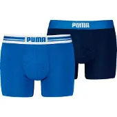 Puma Herren-Boxershorts MEN EVERYDAY PLACED LOGO BOXER 2P 93847603 BLAUE KOMBINATION Größe: S