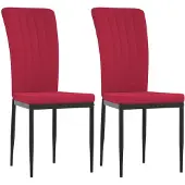 Syfax Esszimmerstühle 2 Stk. Weinrot Samt