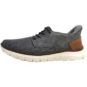 Rieker Herrenschuhe Slipper Grau Freizeit
