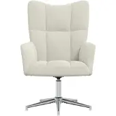 vidaXL Relaxsessel Cremeweiß Samt