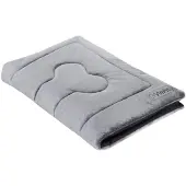 Welsti Hundebett für Katzen, Hundematte, graues Fell XL 130x90