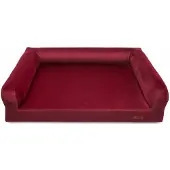 HUGGY DOGGY Orthopädisches Hundebett aus schwarzem Yorkshire-Samt S