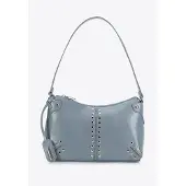 WITTCHEN Damen-Schultertasche mit Nieten, blau,