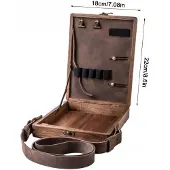 ITImport Holz Crossbody Messenger Bag Retro Box Künstler Schultertasche